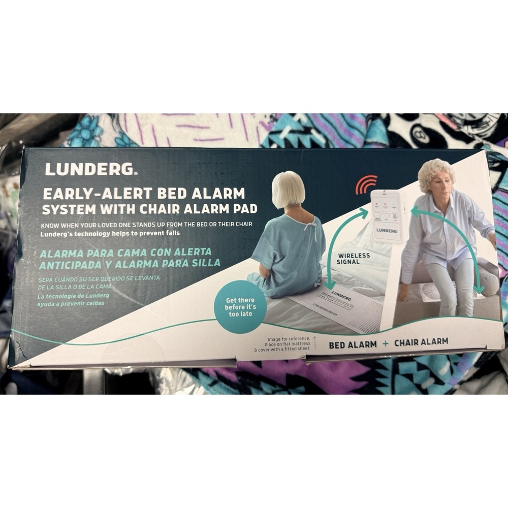 Lunderg Early-Alert Wireless Bed Alarm System w/ Chair Pad, Monitor & Pads